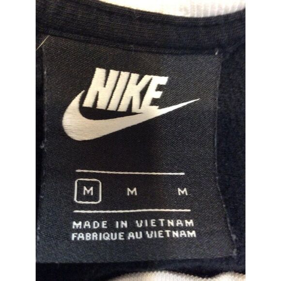 NIKE Women Long Sleeve Sweatshirt  Size M Black And White - Picture 3 of 3